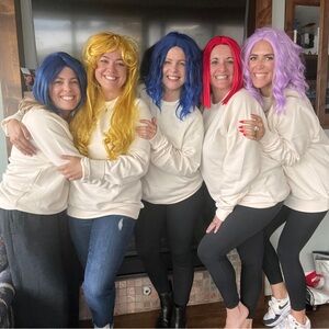 Women's Raglan Crew Neck Cream Sweatshirt